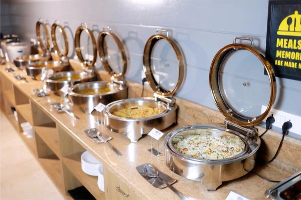 Full Chafing Dish Buffet Spread at Udupi Sagar