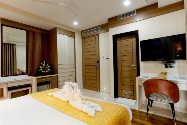 Superior Double Room with King-Size Bed at Hotel Dolphin Grand Varanasi