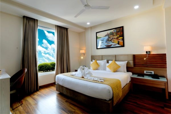 Superior Double Room with King-Size Bed at Hotel Dolphin Grand Varanasi